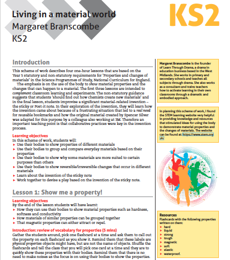 Scheme of work on material at KS2
